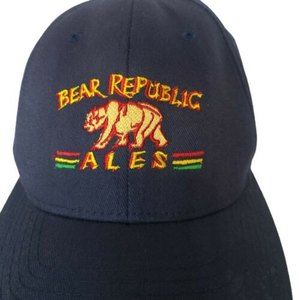 Bear Republic Ales Blue FlexFit Baseball Cap/Hat Embroidered Bear‎ Logo SZ L/XL